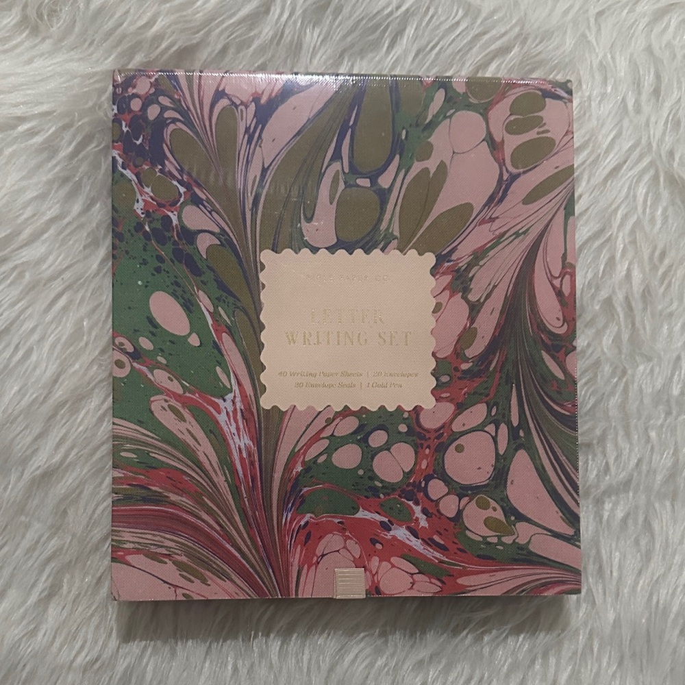 Rifle Paper Co. Marbled Letter Set with Gold Pen
